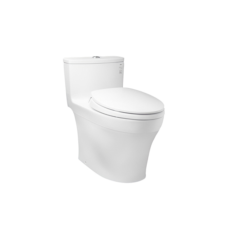 Bồn toilet một khối chính hãng, nắp bồn cầu đóng êm nhẹ TC393VS nhập khẩu