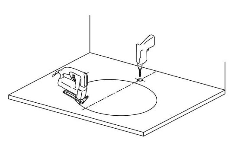 Cắt bàn đá và khoan lỗ cẩn thận, chi tiết | lắp đặt bàn đá lavabo