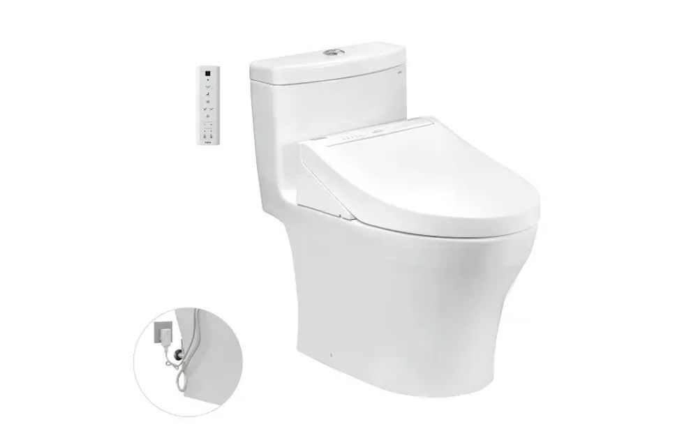 Bàn cầu một khối MS889DRW14 kèm nắp rửa điện tử WASHLET dòng C5