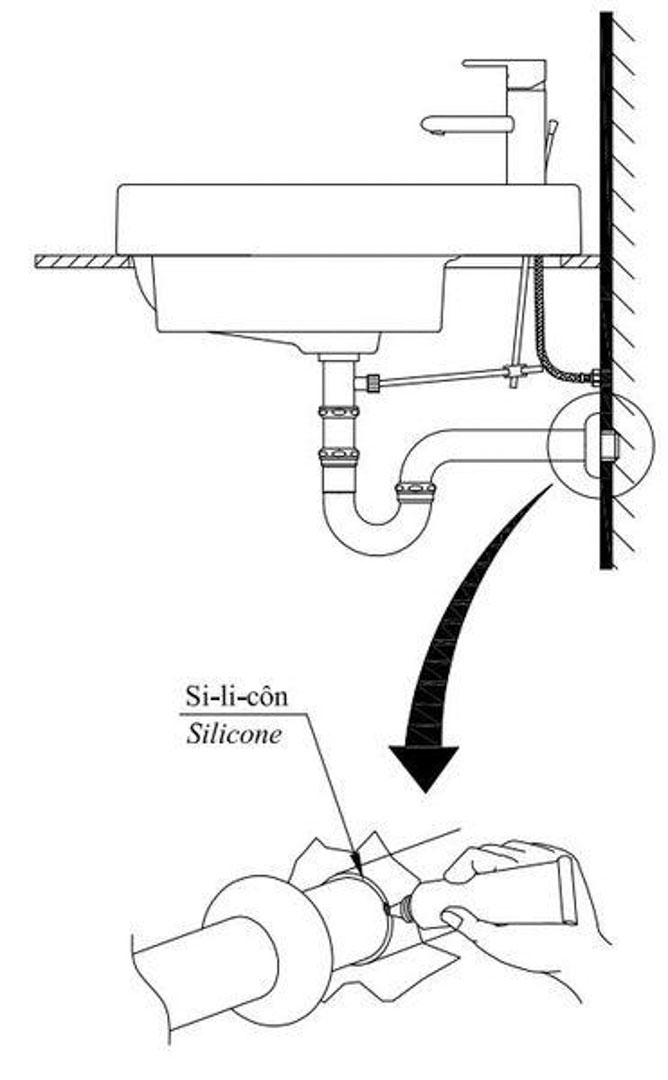 Lắp dây cấp nước và ống thải | lắp đặt bàn đá lavabo
