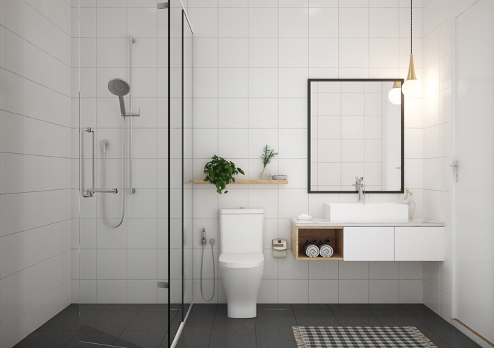 Kiểu thiết kế hiện đại, đẹp mắt và ấn tượng cho nhà vệ sinh (Nguồn: Internet)