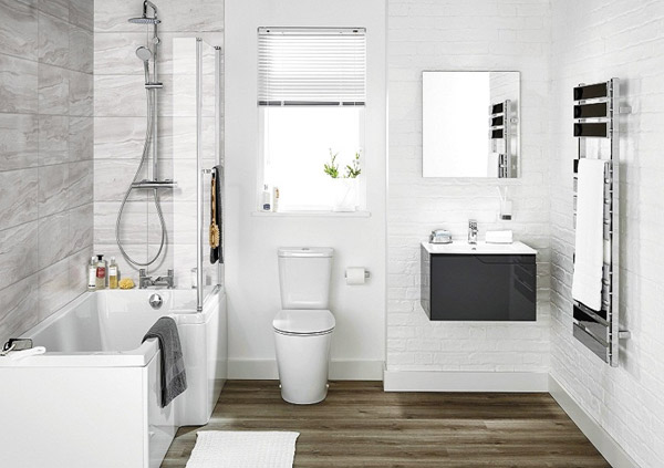 Nâng cấp không gian phòng vệ sinh với tone màu trắng hiện đại (Nguồn: Internet)
