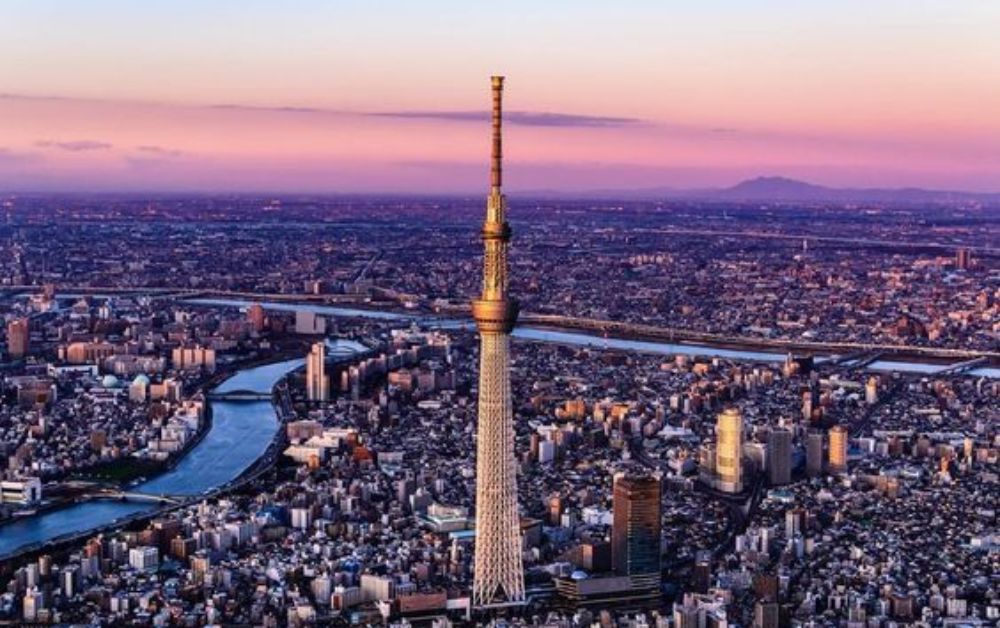 Tháp Tokyo Skytree biểu tượng của thành phố Nhật Bản hiện đại