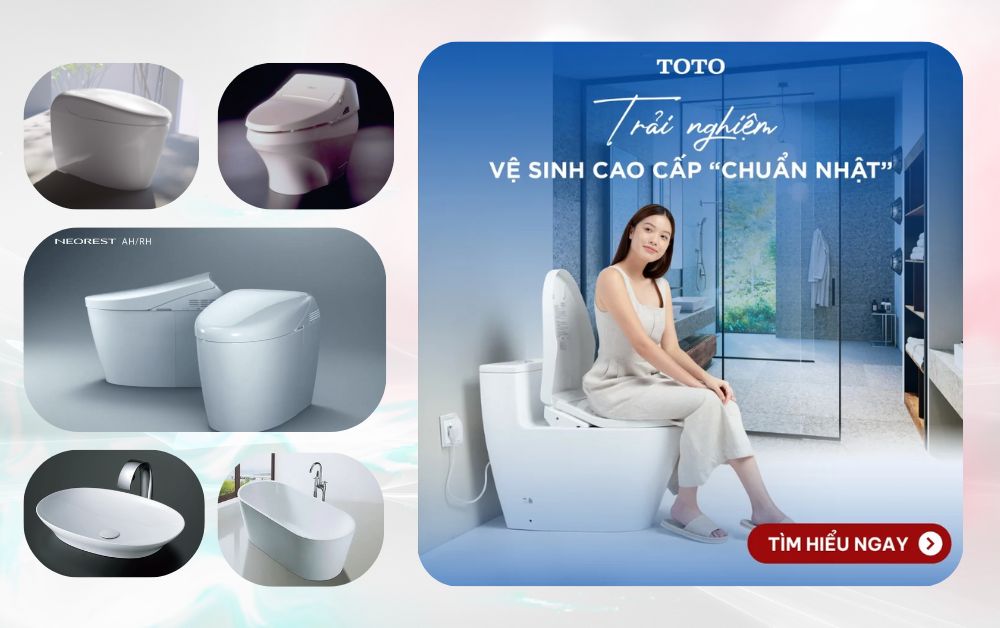 Thiết bị vệ sinh TOTO cao cấp, sang trọng